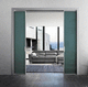 puerta de interior / de vidrio / de aluminio / corredera