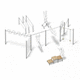 recorrido de obstáculos para parque infantil / salto de altura / plataforma / extensión