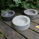 cuenco para perro de hormigón / gris / contemporáneo