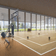 pavimento deportivo de interior / sintético / mineral / para escuela
