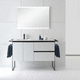 mueble de lavabo de pie / de roble / de wengué / contemporáneo