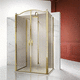 cabina de ducha de vidrio templado / con puerta batiente / rectangular / para el sector profesional