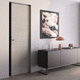 puerta de interior / de chapa de madera / empotrada / contemporánea