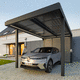 cubierta para aparcamiento de aluminio / 1 plaza / doble / con panel solar