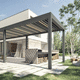pérgola autoportante / adosada / de aluminio / con láminas móviles