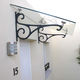marquesina para puerta / de aluminio / de vidrio / inclinada