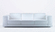 sofá contemporáneo / de tejido / de cuero / blanco