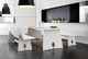 mesa de comedor contemporánea / de HPL / rectangular / para uso residencial