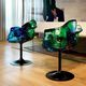 silla de diseño original / de interior / de policarbonato / con base metálica