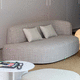 sofá contemporáneo / de exterior / de tejido / de cuero