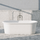 bañera ovalada / independiente / de composite / contemporánea