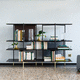 biblioteca contemporánea / de roble / de MDF / de latón