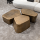mesa de centro contemporánea / de bronce / con base de bronce / para uso residencial