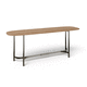mesita auxiliar contemporánea / de madera / de metal / con base metálica