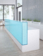 mostrador de recepción modular / de resina / con luz