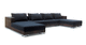 sofá modular / contemporáneo / de tejido / negro