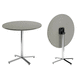 mesa bistró contemporánea / de acero / con base de acero / redonda
