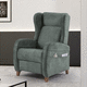 sillón relax contemporáneo / de tejido / de pino / con reposapiés