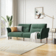 sofá cama / contemporáneo / de terciopelo / gris