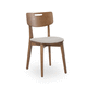 silla contemporánea / de interior / de tejido / con base de madera