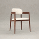 silla contemporánea / de interior / de tejido / de cuero
