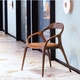 silla contemporánea / de interior / de tejido / de cuero