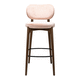 silla de bar contemporánea / de interior / de tejido / de madera