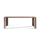 mesa de comedor contemporánea / de roble / de nogal americano / con base de acero