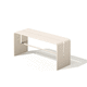 banco para jardín contemporáneo / de aluminio / sin respaldo / sin reposabrazos