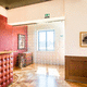 puerta de interior / de vidrio / corredera / contemporánea
