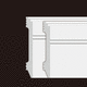 rodapié blanco / de poliestireno / rectangular / decorativo