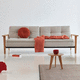 sofá cama / contemporáneo / de tejido / gris