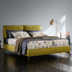 cama de matrimonio / contemporánea / tapizada / con cabecero tapizado