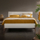cama de matrimonio / contemporánea / tapizada / con cabecero tapizado
