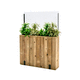 jardinera de madera / rectangular / modular / con cortavientos
