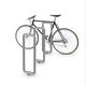 soporte para bicicletas de suelo / de acero inoxidable / doble / profesional