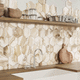baldosa de terracota de porcelana / brillante / de interior / para salón