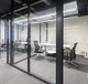 tabique amovible / modular / de vidrio / de madera