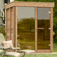 sauna para uso residencial / de vidrio / de madera de cedro / para exterior