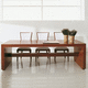 mesa de comedor contemporánea / de nogal / de cerezo / con base de cerezo