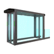 pasillo motorizado para control de acceso / de seguridad / de vidrio / de aluminio