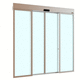 puerta de entrada / de aluminio / corredera / contemporánea