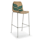 silla de bar contemporánea / de interior / de tejido / con base metálica