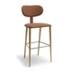 silla de bar contemporánea / de interior / de tejido / con base de fresno