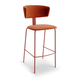 silla de bar contemporánea / de interior / de tejido / con base metálica pintada