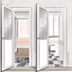 puerta de interior / de plástico / abatible / contemporánea