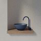 lavabo sobre mueble / de hormigón / acabado mate / redondo