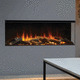 chimenea insertable de 3 caras / eléctrica / contemporánea / con mando a distancia