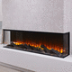 chimenea insertable de 3 caras / eléctrica / contemporánea / con mando a distancia
