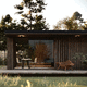 microcasa prefabricada / contemporánea / de madera / de 1 planta